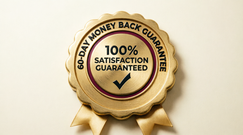 gold seal reading 60-day money back guarantee and 100 percent satisfaction