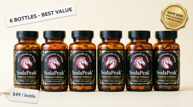 six bottles of men's daily gummy supplement best value bundle